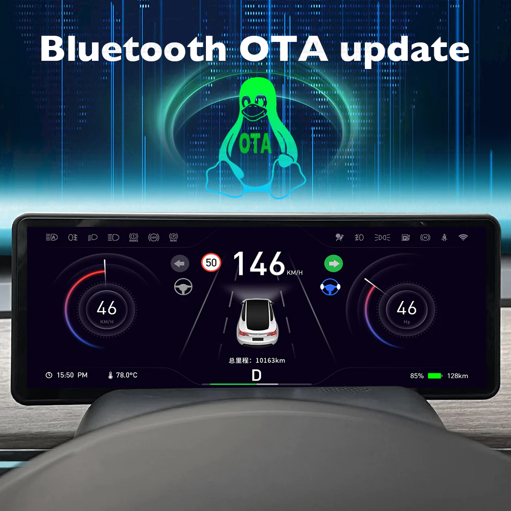Écran de tableau de bord tactile Carplay-mise à niveau OTA prise en charge 6.86 pouces pour Tesla modèle 3 Highland/3/Y