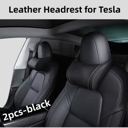 Cuscino per il collo dell'auto in memory foam adatto per tutti i modelli Tesla - nero