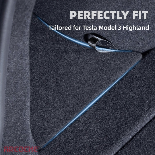 Rear Trunk Mats 3pcs for 2024 Tesla New Model 3 Highland