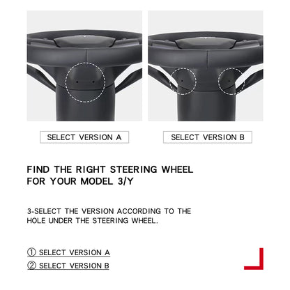 Steering Wheel Carbon Fiber Yoke Style for Model 3/Y
