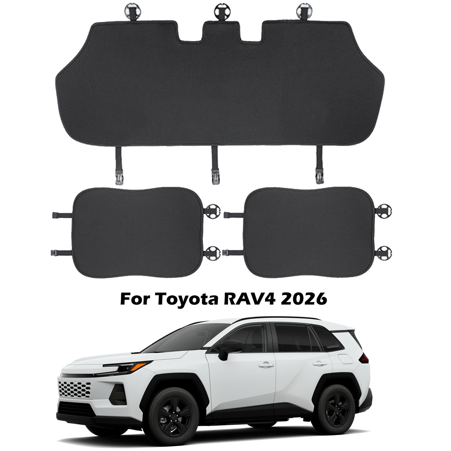 Ledový hedvábný polštář na zadní sedadlo pro Toyota RAV4 2026 Potah zadního sedadla automobilu Měkký a protiskluzový chránič spodní části sedadla automobilu pro RAV4 2026 Launch Series Příslušenství 3PC