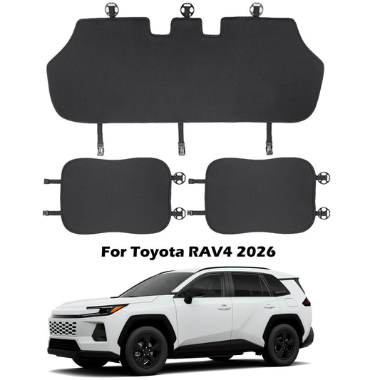 Ice Silk Rücksitzkissen für Toyota RAV4 2026, Auto-Rücksitzbezug, weicher und rutschfester Autositz-Bodenschutz für RAV4 2026 Launch Series-Zubehör, 3 Stück
