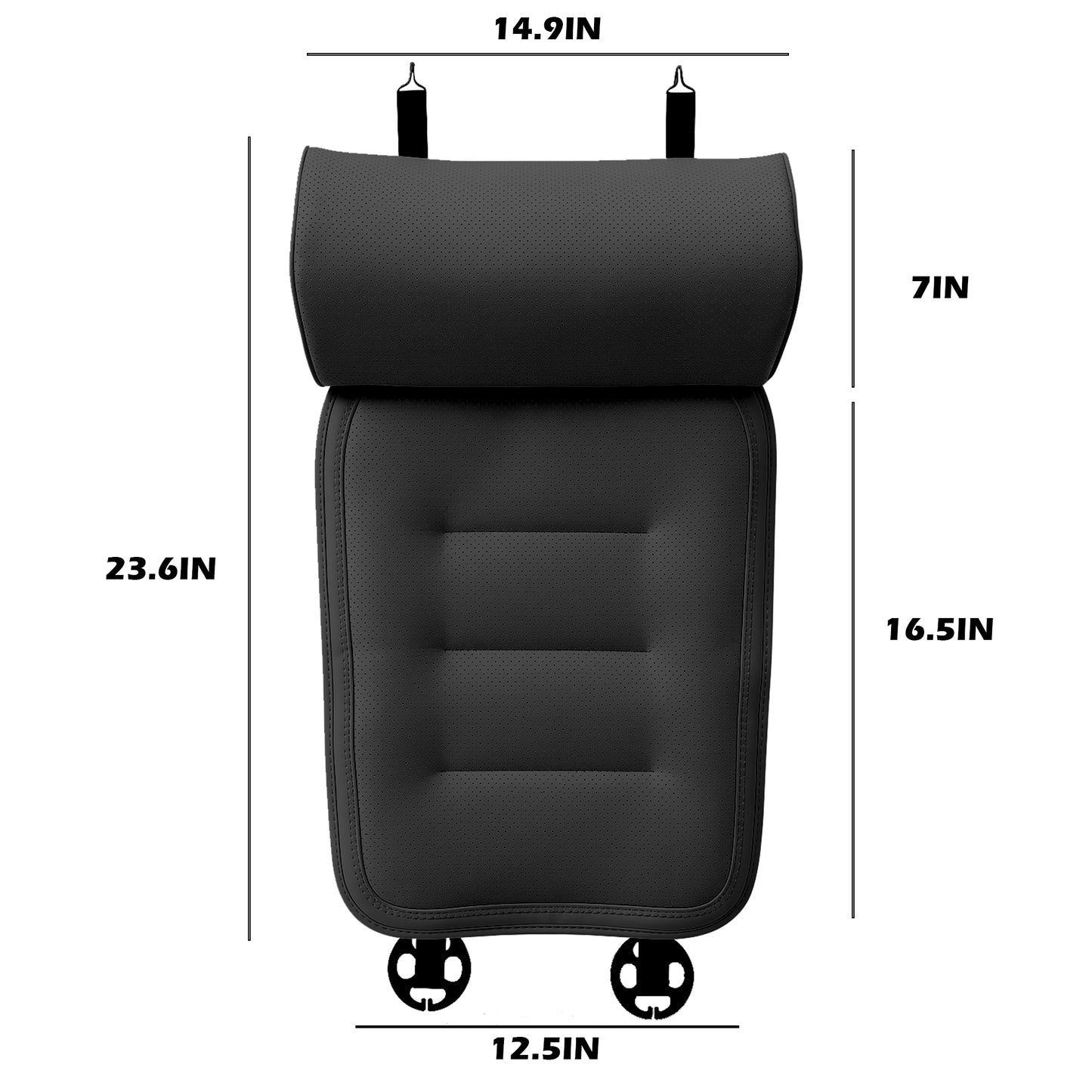 Extensor de piernas para asiento de coche, alivia la fatiga, cojín para asiento de coche con soporte para piernas para conducción larga, reposapiernas de espuma viscoelástica para sillas de oficina, cojín de apoyo para piernas para conductor, color negro