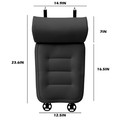 Extensor de piernas para asiento de coche, alivia la fatiga, cojín para asiento de coche con soporte para piernas para conducción larga, reposapiernas de espuma viscoelástica para sillas de oficina, cojín de apoyo para piernas para conductor, color negro