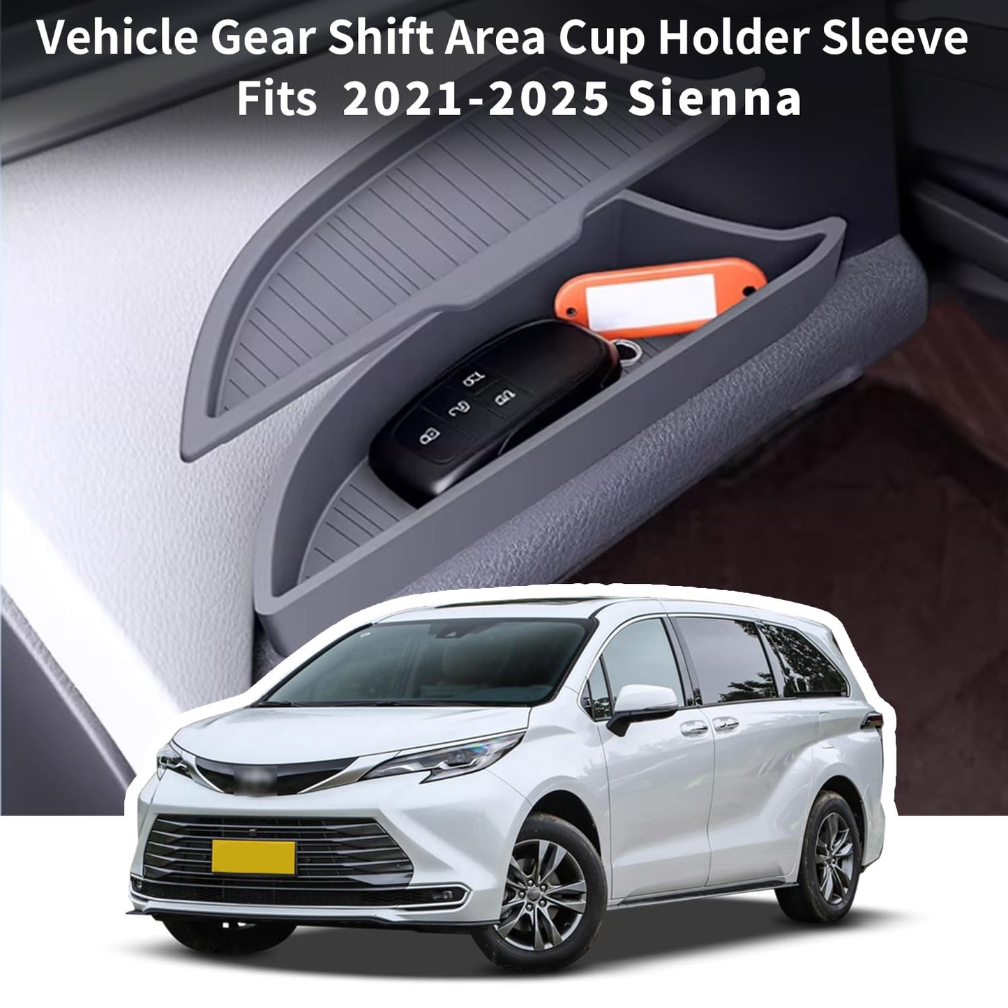 Organizador de almohadilla de consola central para accesorios Sienna 2021-2025 2026, cubierta de textura original del panel de control central para Sienna LE Limited Platinum SE XLE XSE