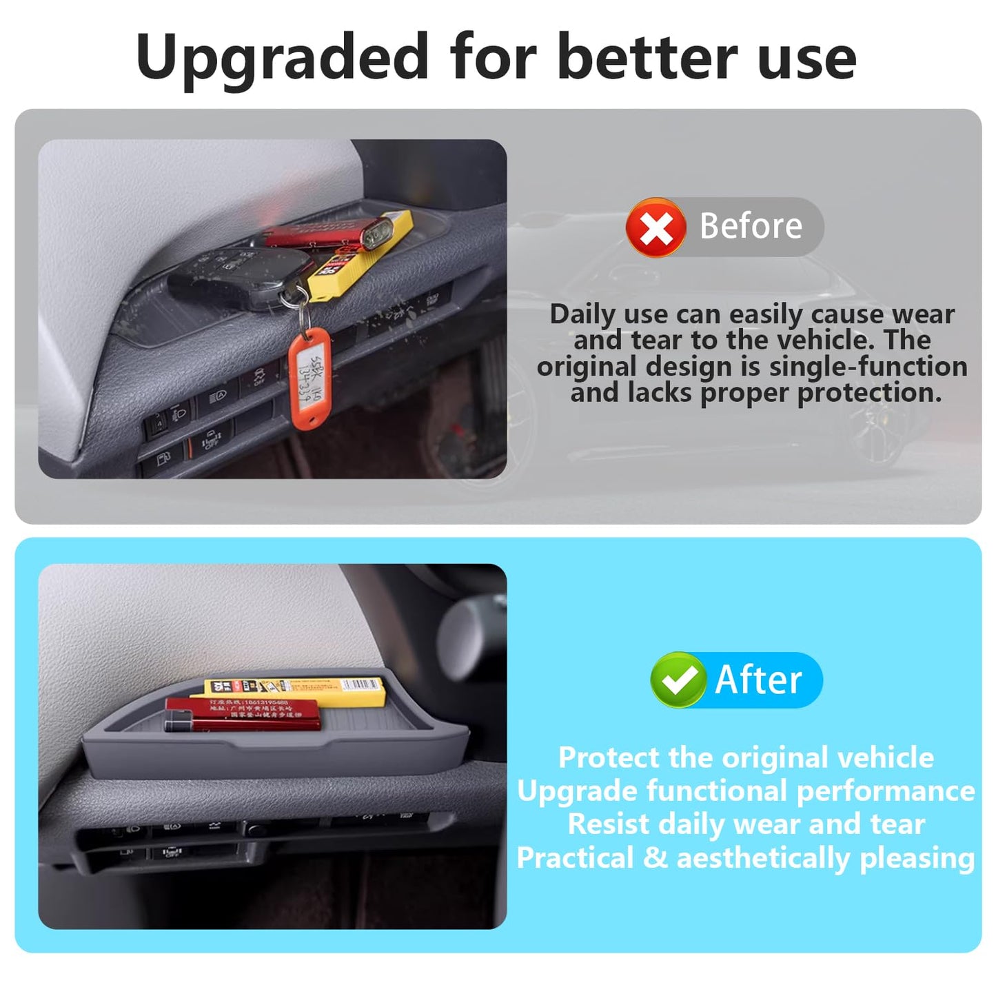 Organizador de almohadilla de consola central para accesorios Sienna 2021-2025 2026, cubierta de textura original del panel de control central para Sienna LE Limited Platinum SE XLE XSE