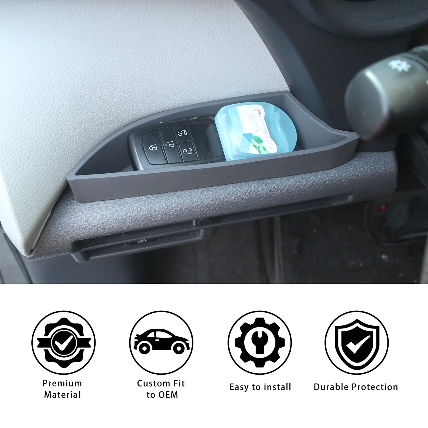 Organizador de almohadilla de consola central para accesorios Sienna 2021-2025 2026, cubierta de textura original del panel de control central para Sienna LE Limited Platinum SE XLE XSE