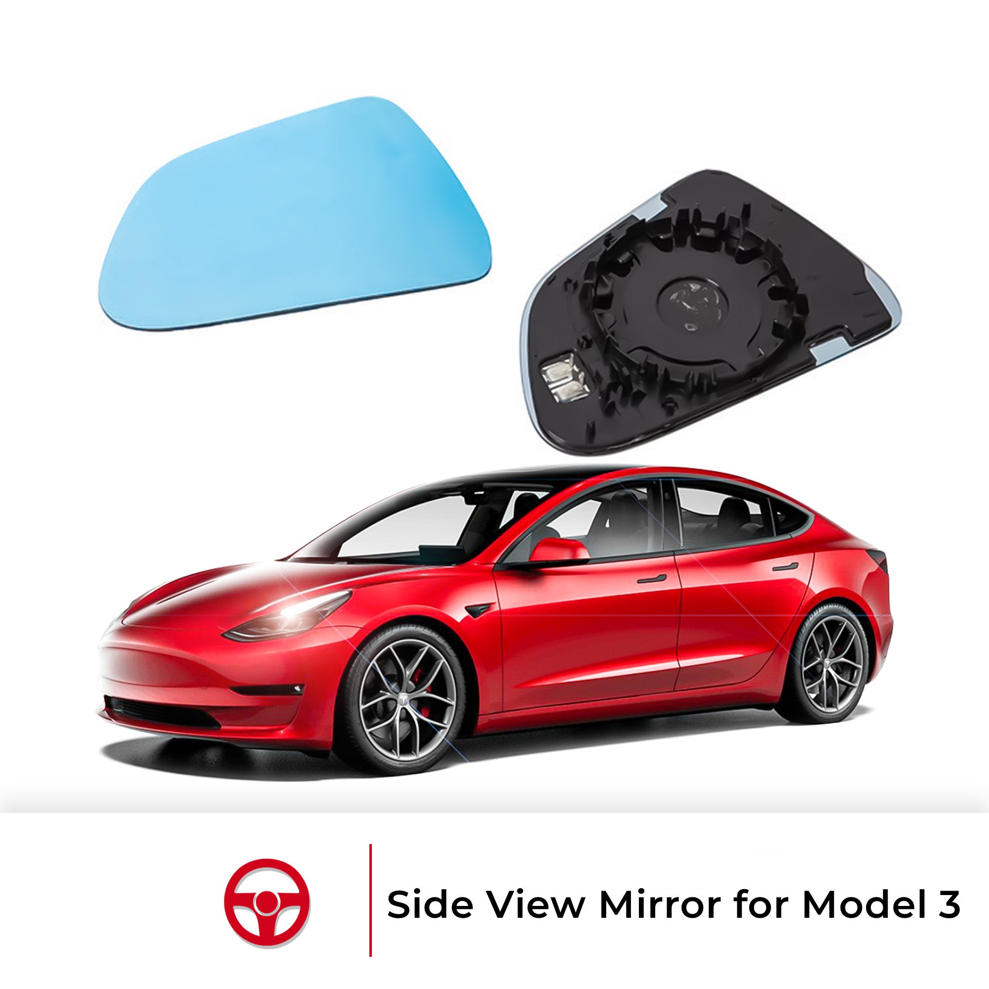 Tesla model 3 width 2024 with mirrors