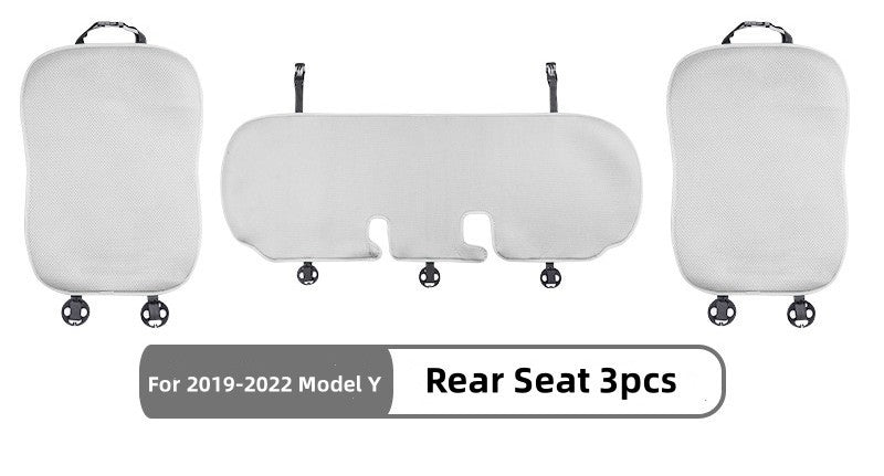 Cojín para asiento de coche, fundas de asiento transpirables de tela de hielo para modelo 3/Y, nuevo modelo 3 Highland