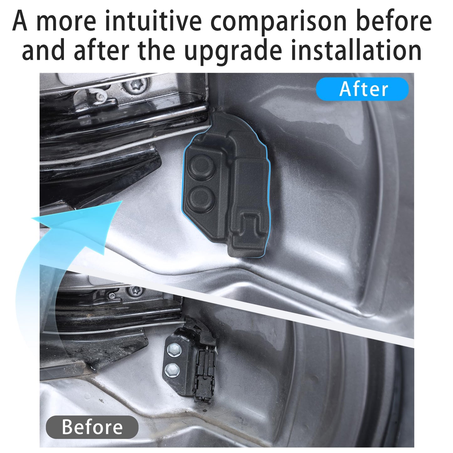 Upgraded Car Door Latch Guard Cover for Sienna 2021 2022 2023 2024 2025 ABS Plastic Car Door Lock Cover for Car Door Protector and Noise Reduction for Sienna SE XLE XSE LTD Platinum (2PCS,Black)