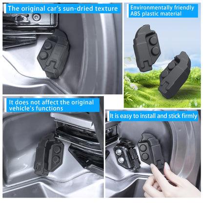 Upgraded Car Door Latch Guard Cover for Sienna 2021 2022 2023 2024 2025 ABS Plastic Car Door Lock Cover for Car Door Protector and Noise Reduction for Sienna SE XLE XSE LTD Platinum (2PCS,Black)