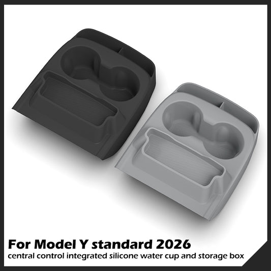 Tazza per l'acqua in silicone integrata con controllo centrale e scatola portaoggetti per il modello Y Standard 2026