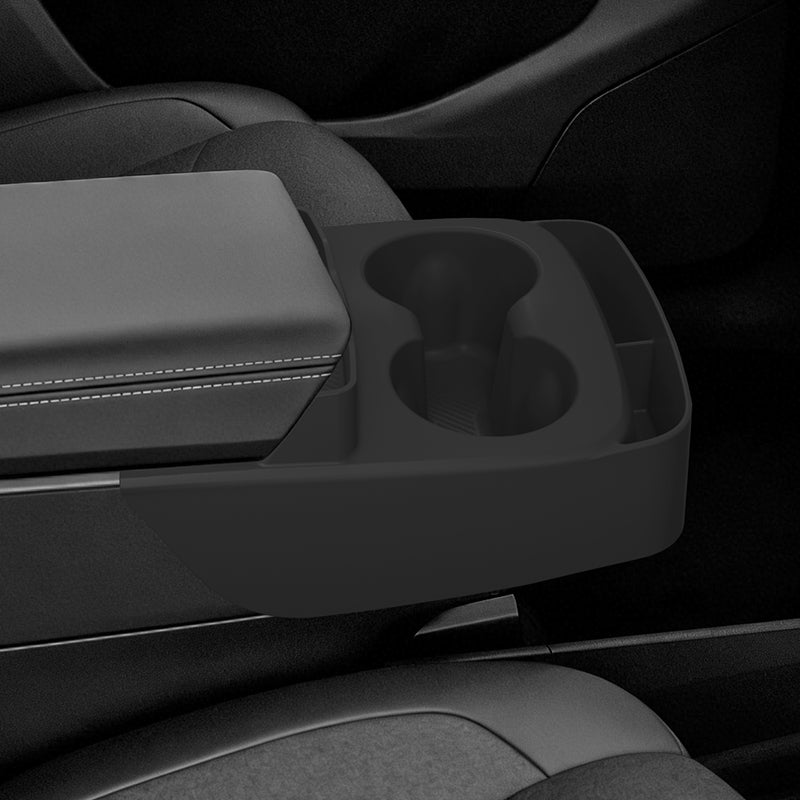 Integrovaný silikonový kelímek na vodu a úložný box centrálního ovládání pro model Y Standard 2026