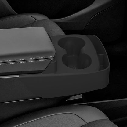 Integrovaný silikonový kelímek na vodu a úložný box centrálního ovládání pro model Y Standard 2026