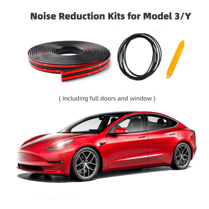 Car Door Seal Kit and Window Noise Reduction Kit Soundproof Strip for Model 3/Y New Model 3 Highland