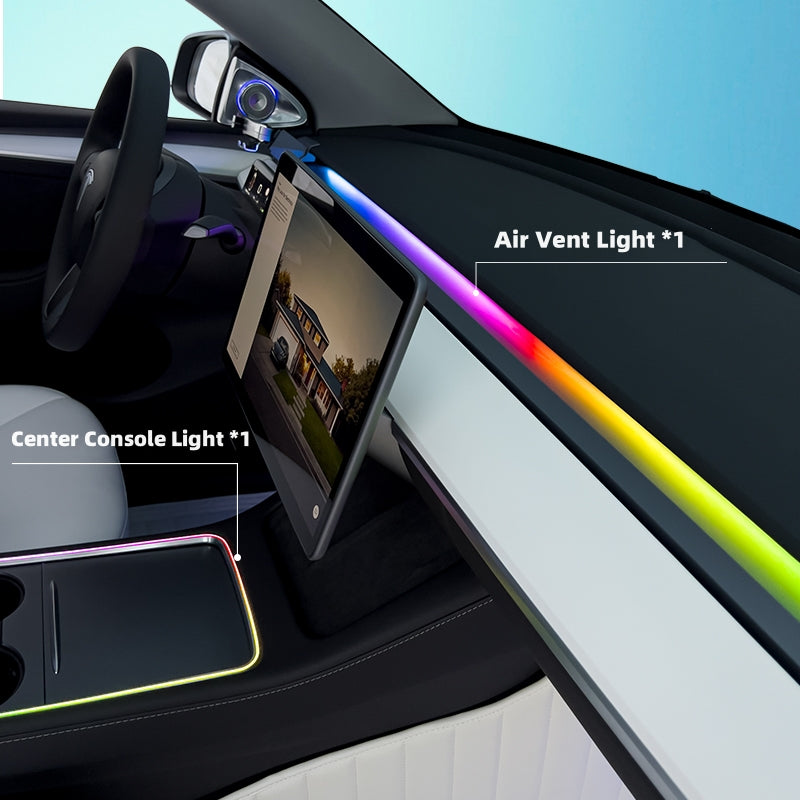Neon-RGB-LED-Streifen für Model Y & 3 Interieur – Arcoche