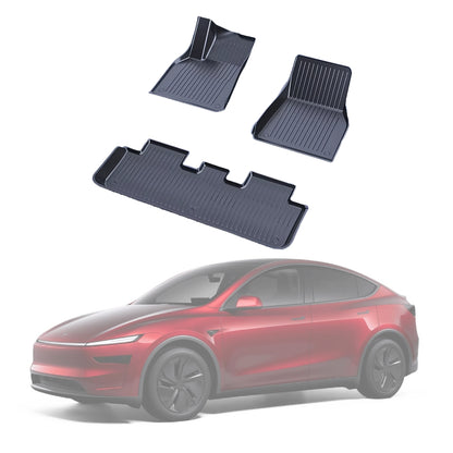 TPE Floor Mats for Refreshed Model Y Juniper 2025+ Left-Hand Drive 5-Seats (6PCs Double Layer Carpet / 3PCs Single Layer)