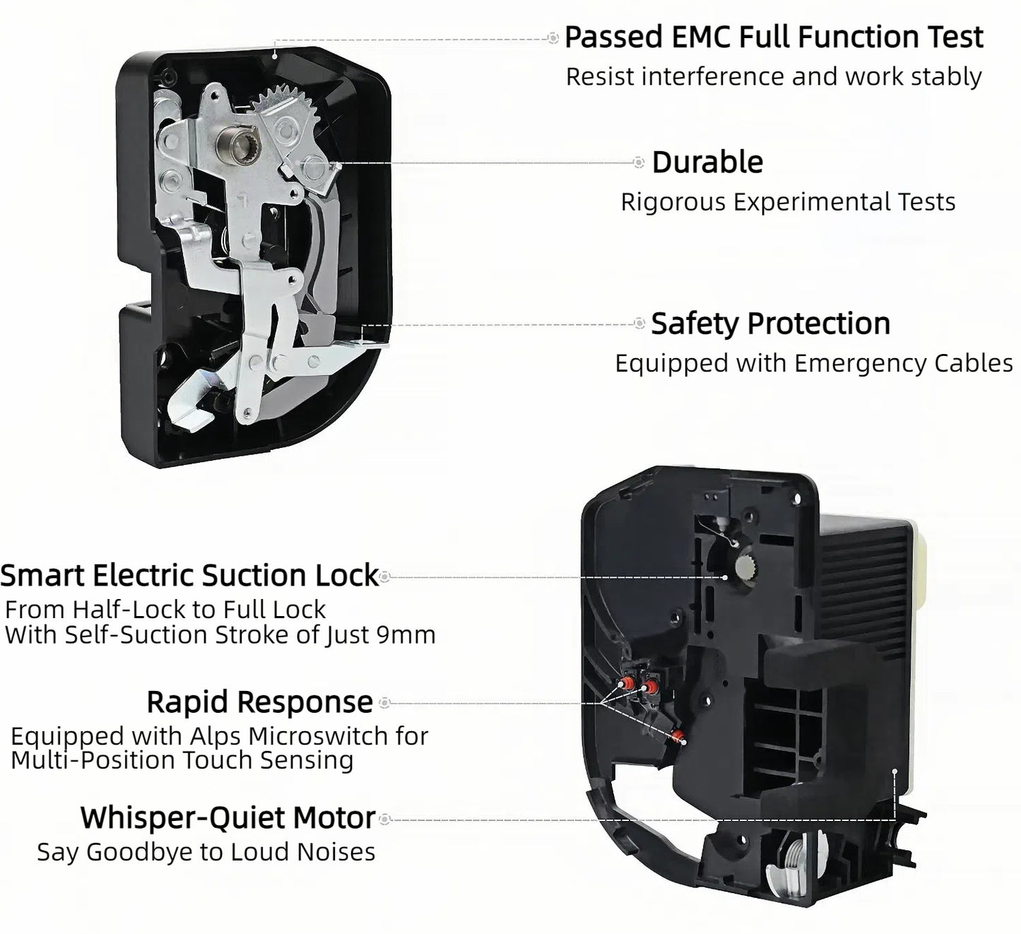 Tesla Modèle 3 / Y / Highland V5 Portes de fermes softs intelligentes améliorées: verrouillage d'aspiration intelligent électrique pour une protection supérieure