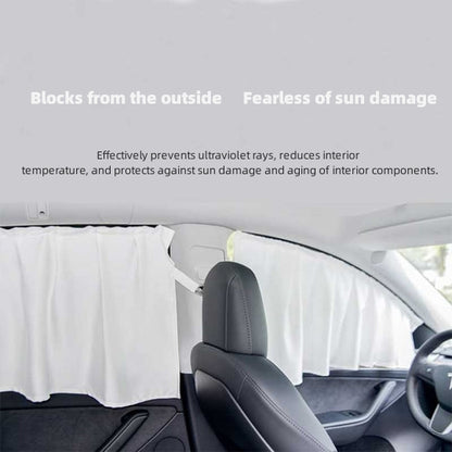 Parasoles retráctiles para ventanas laterales con riel deslizante aptos para Tesla Model 3 y Model Y