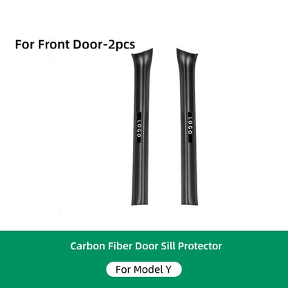 Protecteurs de seuil de porte avant et arrière en fibre de carbone de qualité supérieure, Protection complète pour modèle 3/Y