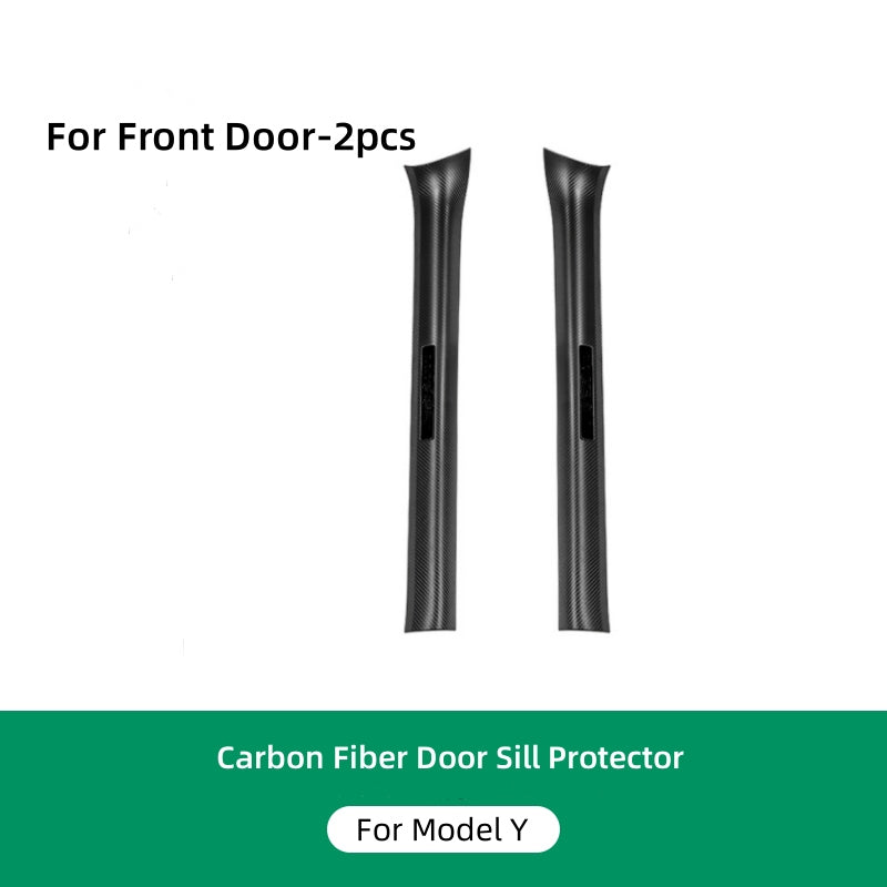 Premium-Carbonfaser-Einstiegsleisten für Vorder- und Hintertür, umfassender Schutz für Modell 3/Y