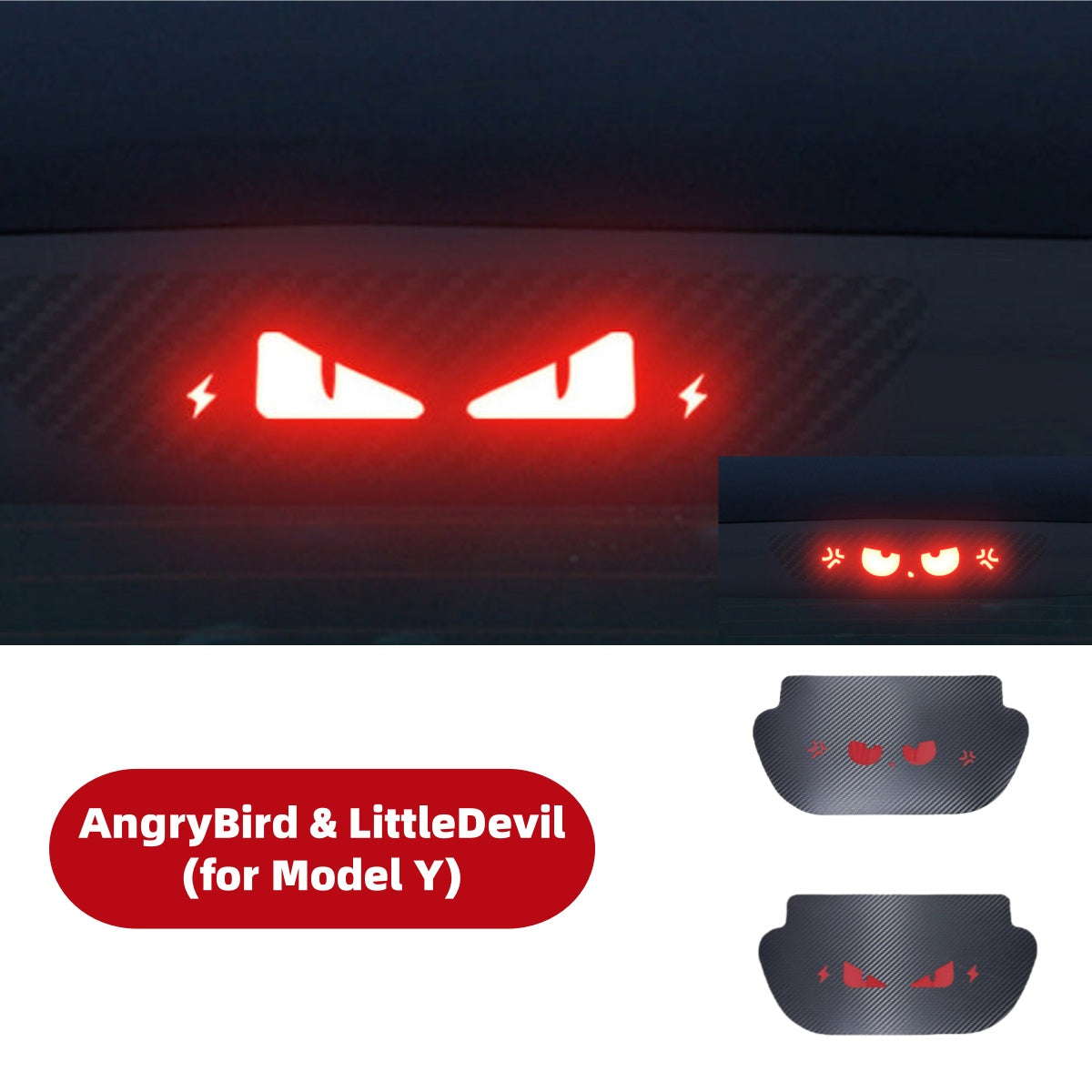 Halloween Decoration High-Mounted Brake Light Sticker for All Tesla Model 3 & Model Y 2017-2025