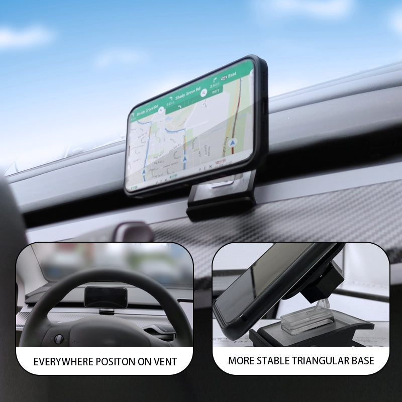 Support de téléphone magnétique pour voiture, support de ventilation réglable à 360 ° pour modèle 3/Y