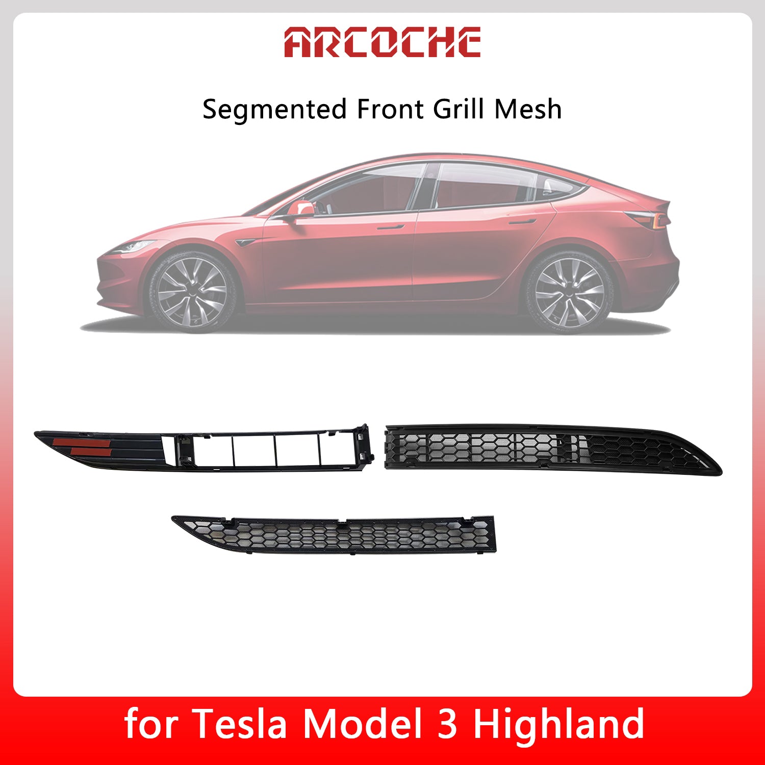 Anti-Insect Net for Model Y & 3 Segmented Front Grill Mesh – Arcoche