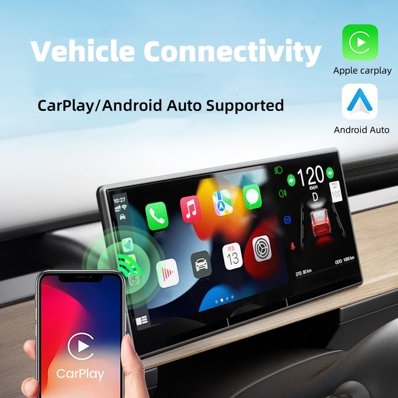 Tesla Model 3/Y HD Digital Dashboard Display with Wireless CarPlay & A