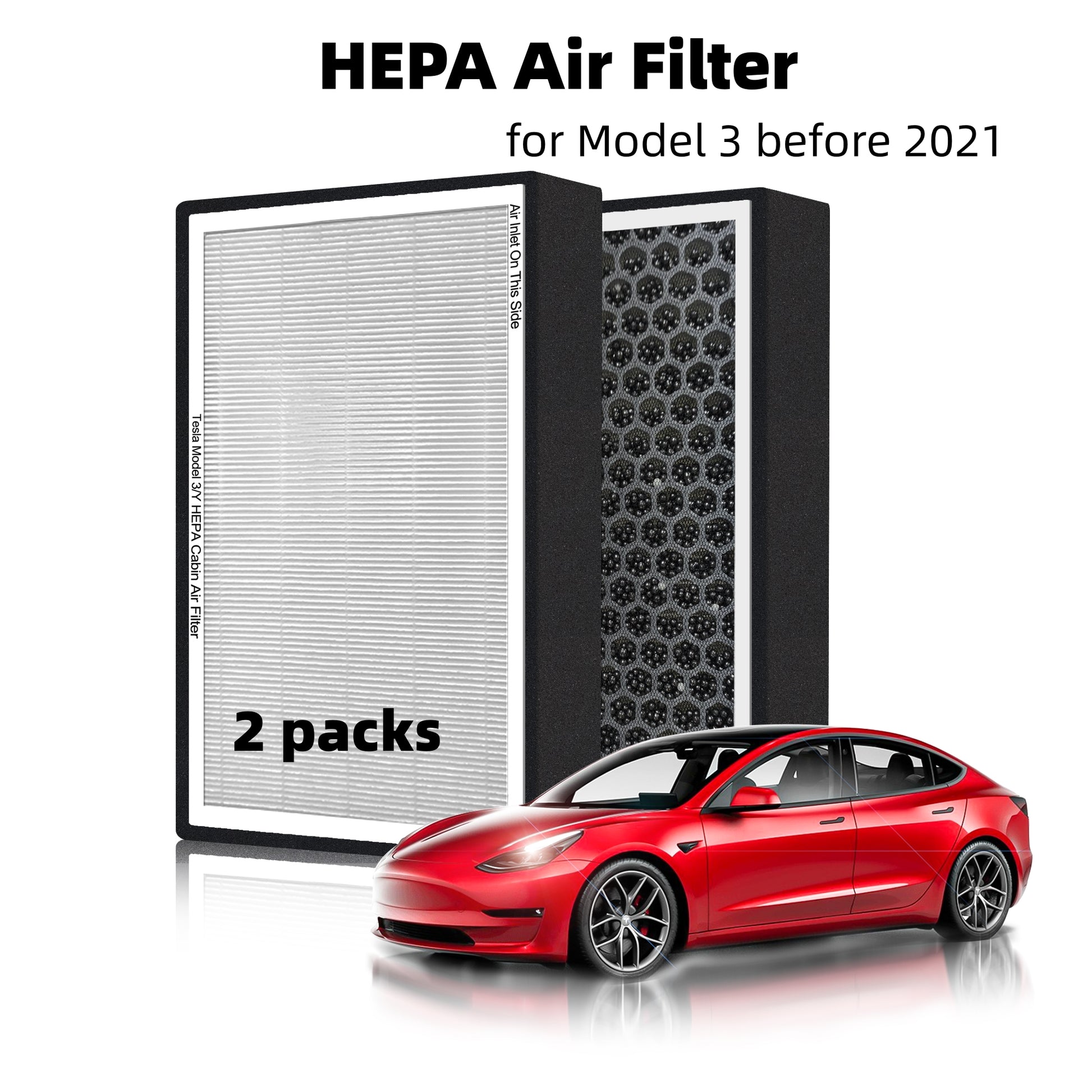 Air Filter for Tesla Model Y & 3 HEPA Activated Carbon – Arcoche