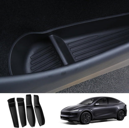 TPE Door Side Organizers Storage Box Protectors Full Set 4pcs for Tesla Model 3 Highland & Model Y Juniper