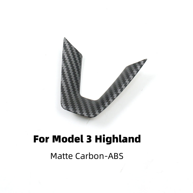 Adesivo decorativo interno del volante per copertura a V in fibra di carbonio modello 3 Highland