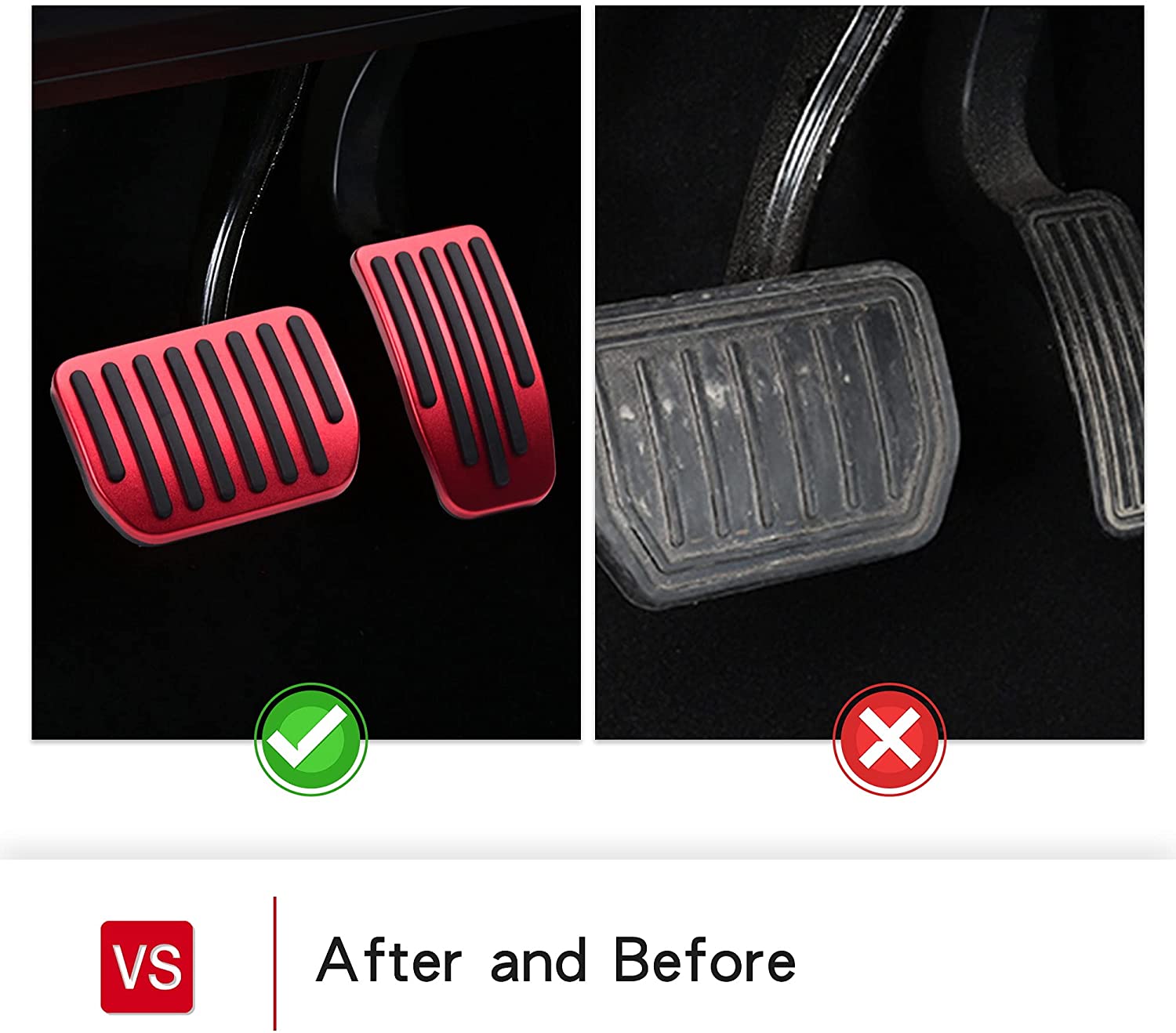 tesla model y pedals Pedal Cover Set for Model Y & 3 ABS Non-Slip Foot Rest Pad – Arcoche