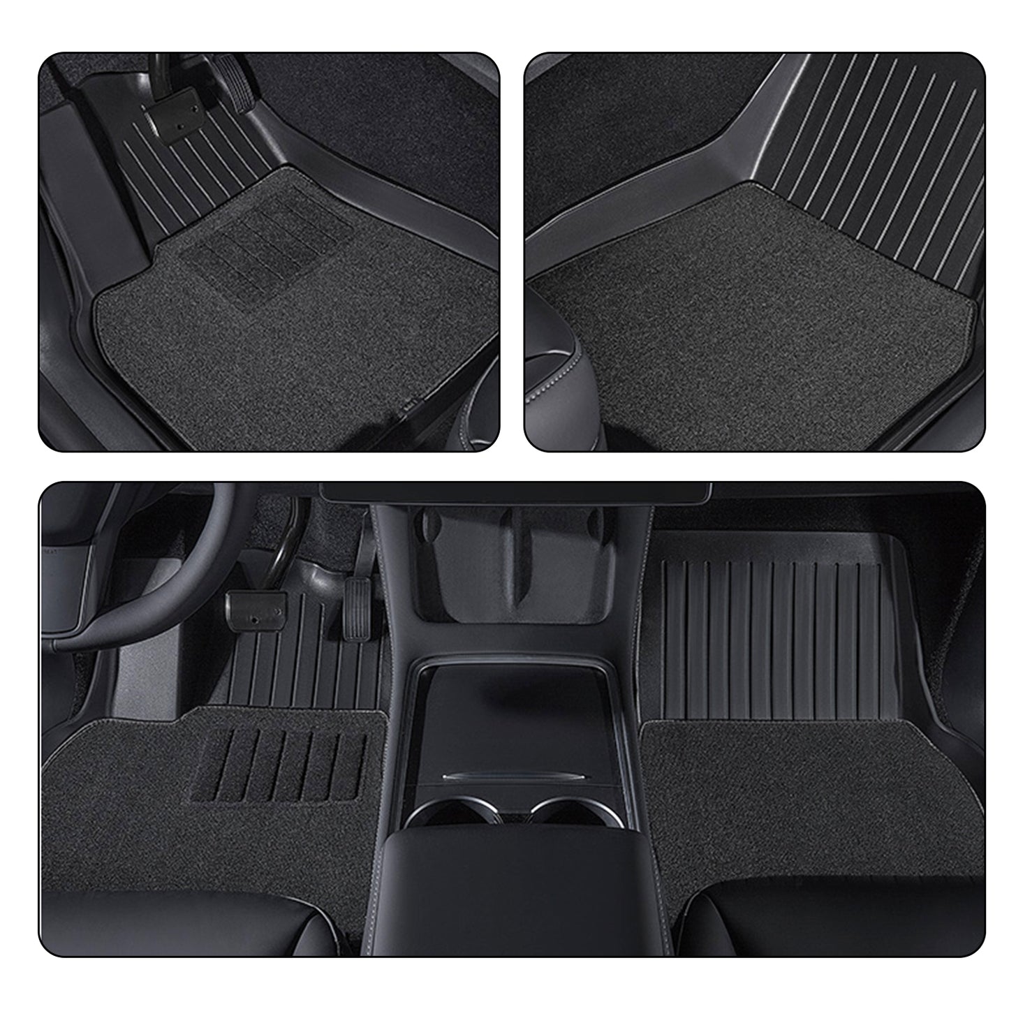 tesla model Y foot floor mat mats TPE waterproof non slip all weather car 2022 2023 2021 2020 s3xy arcoche accessories accessory aftermarket price Vehicles standard long range performance sr+ electric car rwd ev interior exterior diy decoration price elon musk must have black white red blue 5 7 seats seat