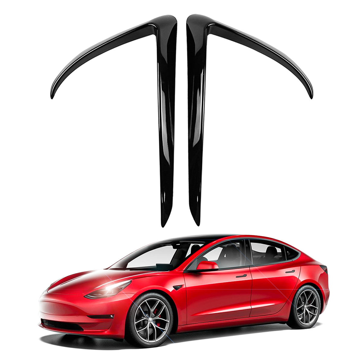 For 2016-2021 Tesla Model S Pair Chrome Left Upper+Lower Fog Lamp For 2016-2021 Tesla Model S Pair Chrome Left Upper+Lower Fog Lamp