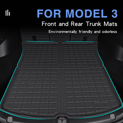 Tesla Model Y/3 2023 2022 2021 2020 2019 The Rear Trunk Seat Back Mats are waterproof and stain-resistant, leak-proof and impermeable, scratch-resistant. Reserved holes will not affect the use of the original car function.