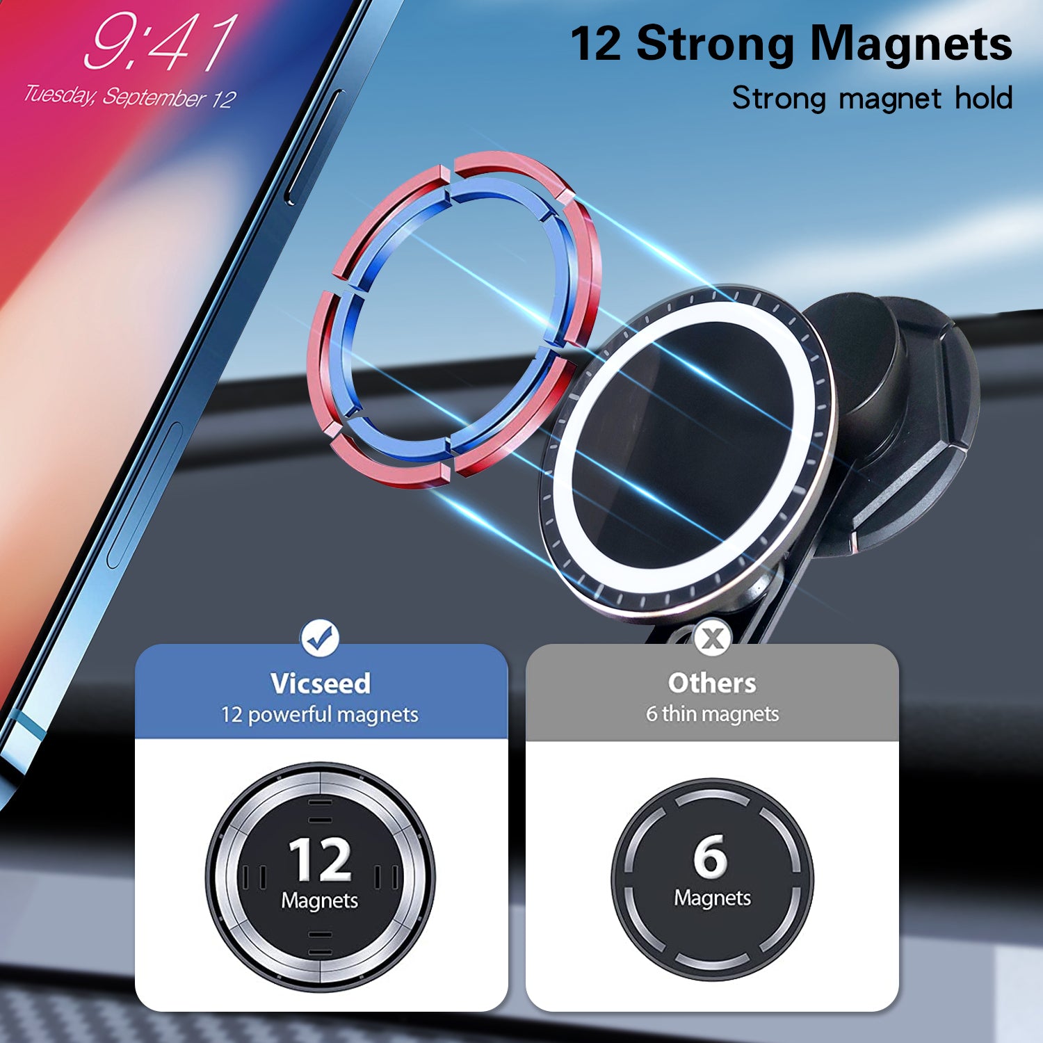 MagSafe magnetische Handyhalterung für Tesla Model 3 / Y - Kaufen