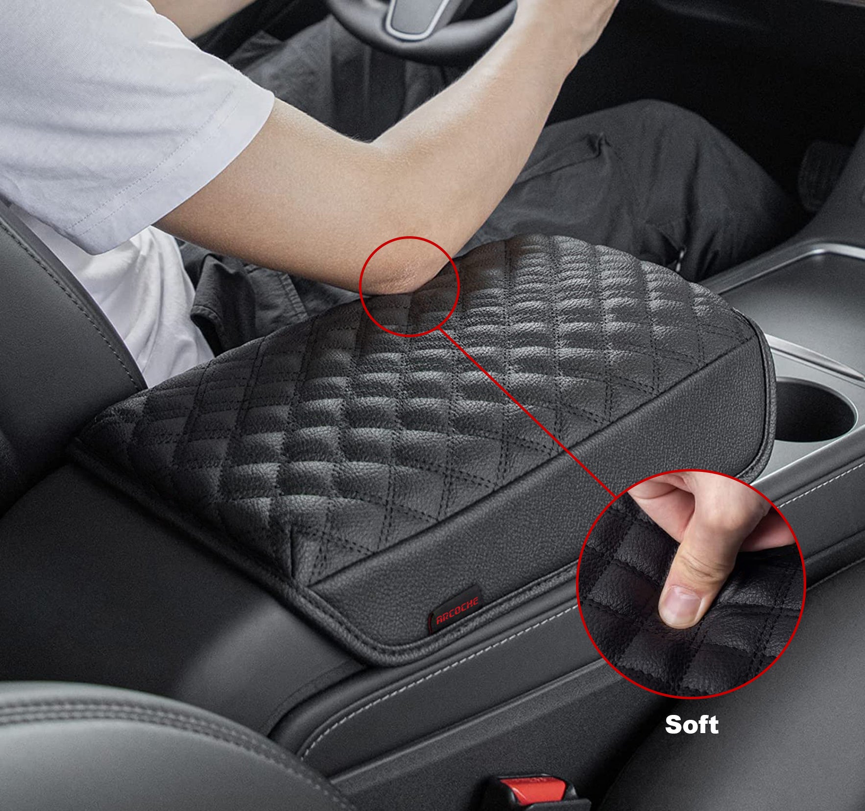 Per Tesla Model 3 Y bracciolo in pelle cuscino console Per Tesla Model 3 Y bracciolo in pelle cuscino console