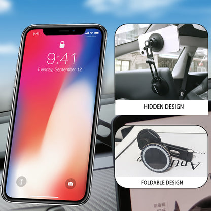 phone holder mount magsafe mag safe mag-safe magnetic screen hidden invisible foldaway apple magnetic iphone tesla model 3 Y car 2022 2023 2021 2020 2019 2018 s3xy arcoche accessories accessory aftermarket Vehicles standard long range performance sr+ electric car rwd ev interior diy decoration price elon musk must have