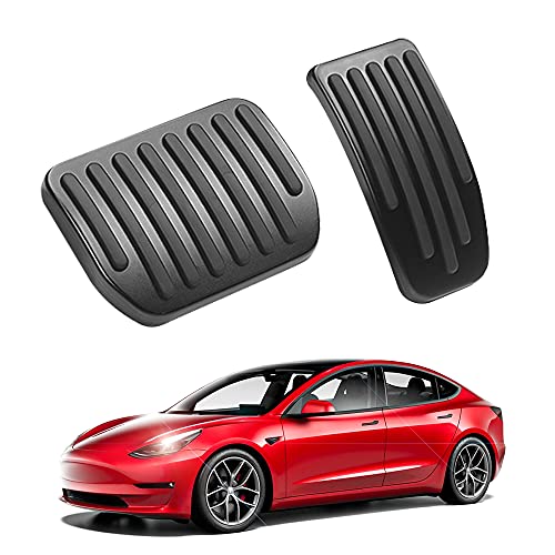 tesla model 3 Y foot pedals pads abs material anti non slip non-slip rubber car 2022 2021 2020 2019 2018 s3xy arcoche accessories accessory aftermarket price Vehicles standard long range performance sr+ electric car rwd ev interior exterior diy decoration price elon musk must have black white red blue 5 7 seats seat