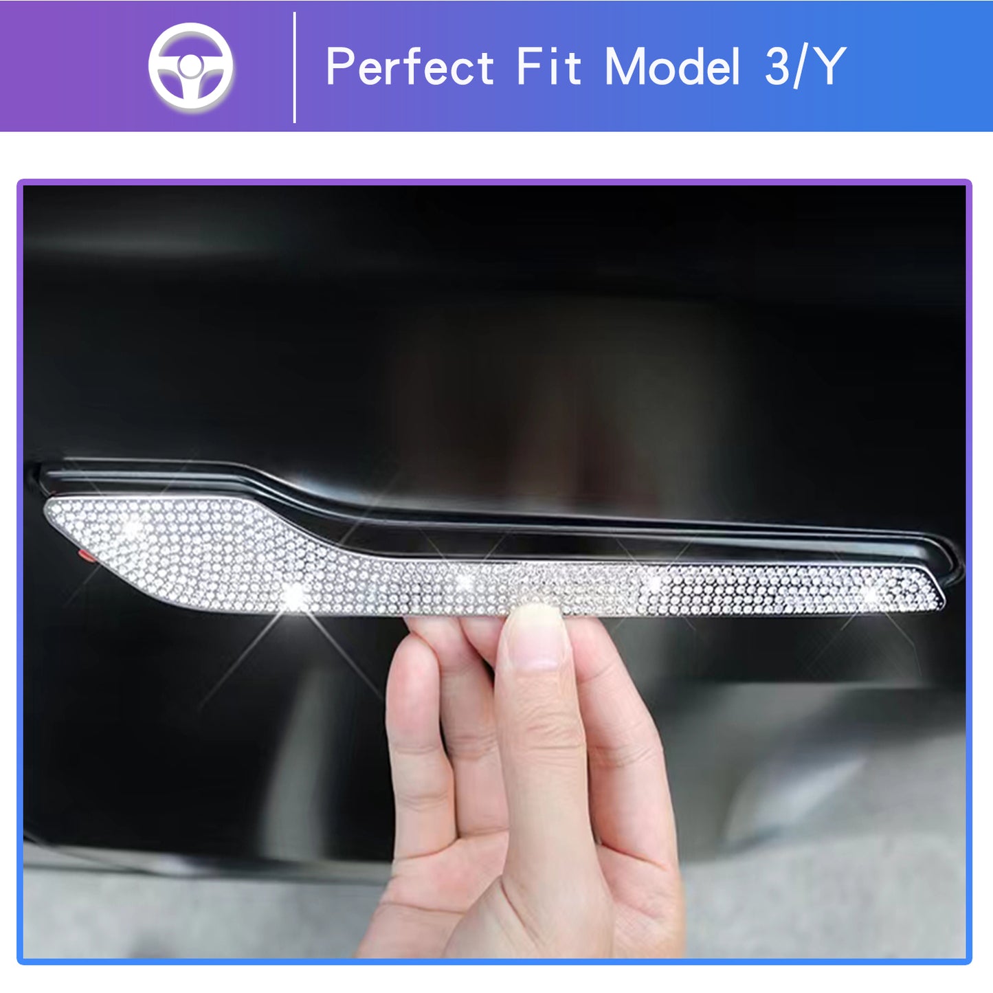 door handle covers stickers protect bling crystal rhinestone tesla model 3 Y car 2022 2023 2021 2020 2019 s3xy arcoche accessories accessory aftermarket price Vehicles standard long range performance sr+ electric car rwd ev interior exterior diy decoration price elon musk must have black white red blue 5 7 seats seat