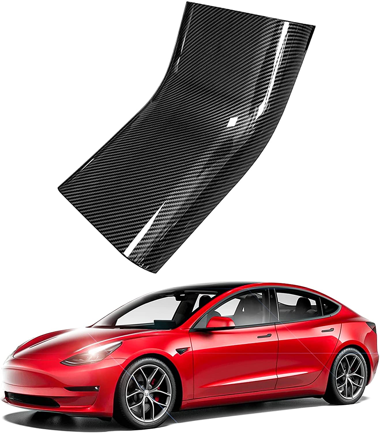 For Tesla Model 3 Y Doors Panel Anti Kick Pad Film Sticker Pu Leather  Protector Cover Wrap Carbon Texture Trim Car Accessories