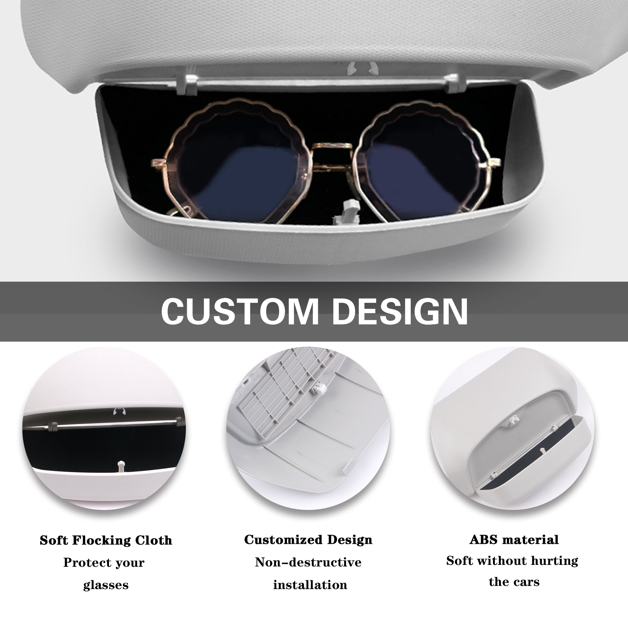 Sunglasses Storage Box for Model Y 3 glasses organizer Arcoche