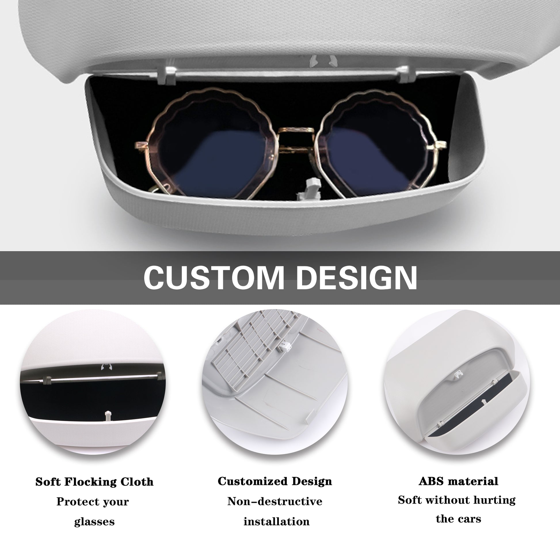 Special For Tesla Model Y Model 3 Glasses Case Organizer Box Auto