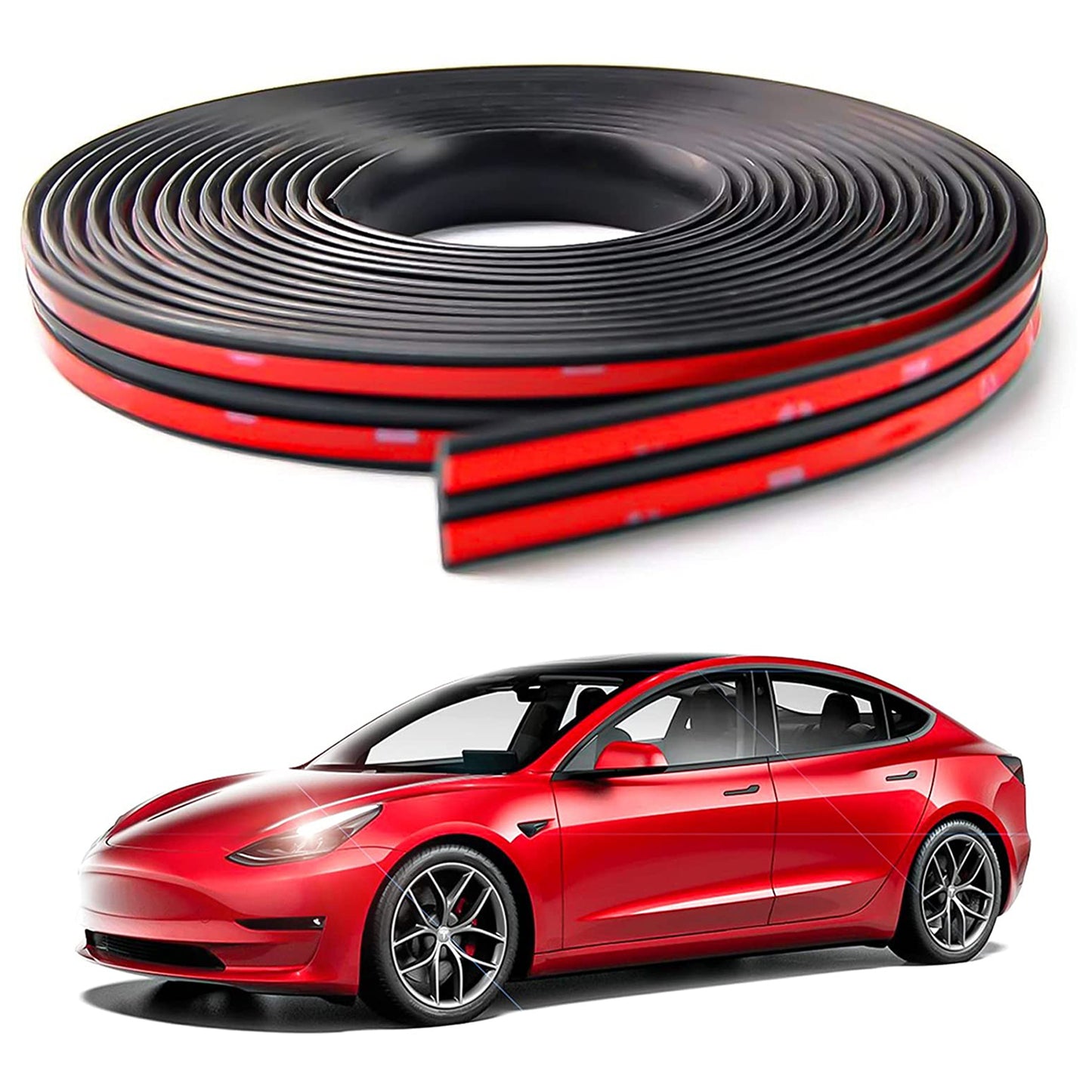 Tesla Model 3/Y Car Door Seal Kit Soundproof Rubber Accessories (2018 –  TESLAUNCH